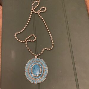 Elegant Blue Beaded Necklace